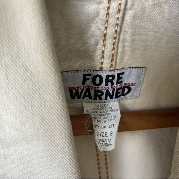 🏷️ VINTAGE Fore Warned Denim Skort/Jumper/Romper - Picture 9 of 15